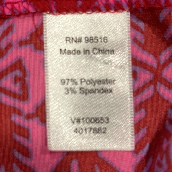 Coldwater Creek Pink Red Purple Crop Wide Leg Pants - Size 14 - Picture 8 of 8